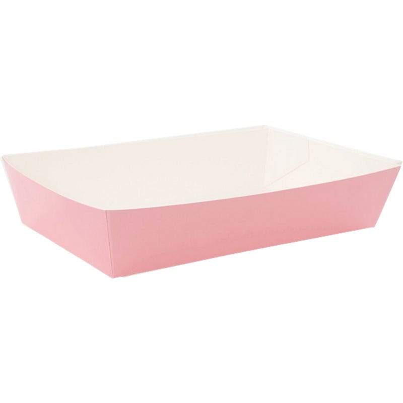 Pink Paper Food Trays (Pack of 10)