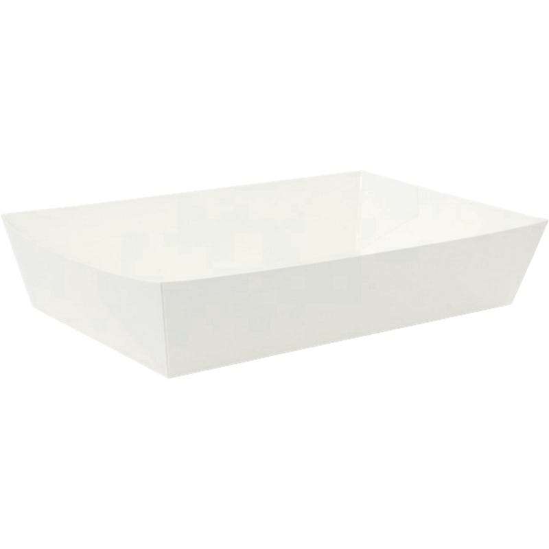 White Paper Food Trays 19cm x 11cm (Pack of 10)