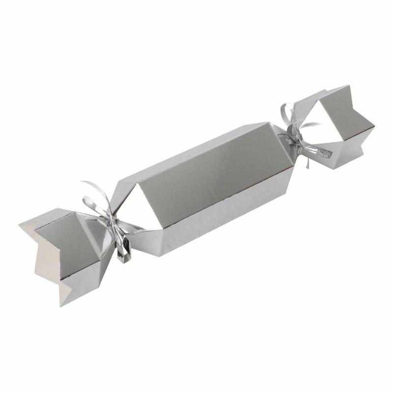 Silver Metallic Bon Bons Boxes (Pack of 10)