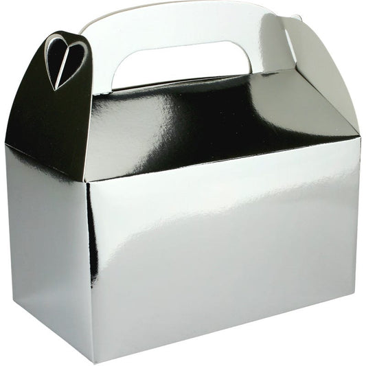 Metallic Silver Lolly/Treat Boxes (Pack of 6)