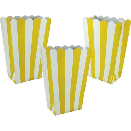 Yellow Stripe Popcorn Boxes (Pack of 5)