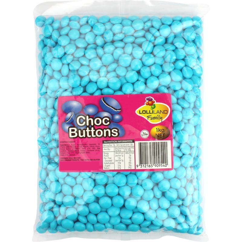 Blue Choc Buttons (1kg)