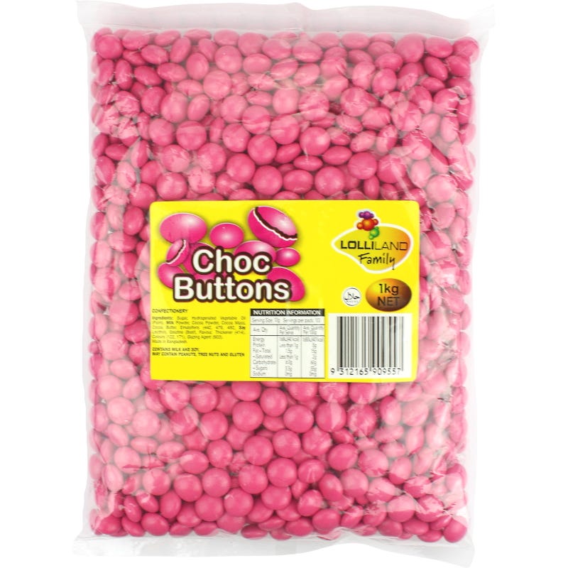 Pink Choc Buttons (1kg)