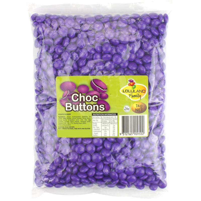 Purple Choc Buttons (1kg)