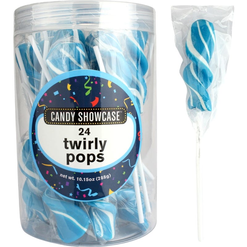 Blue Twirly Pops (Pack of 24)