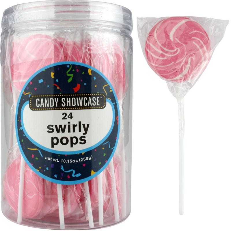 Pink Swirl Pops (Pack of 24)