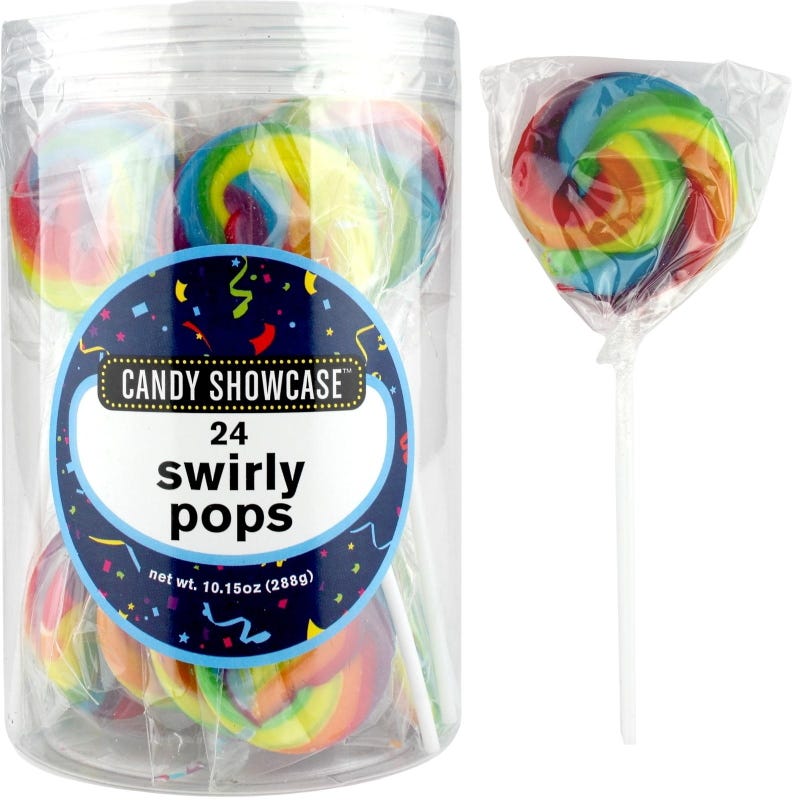 Rainbow Swirl Pops (Pack of 24)