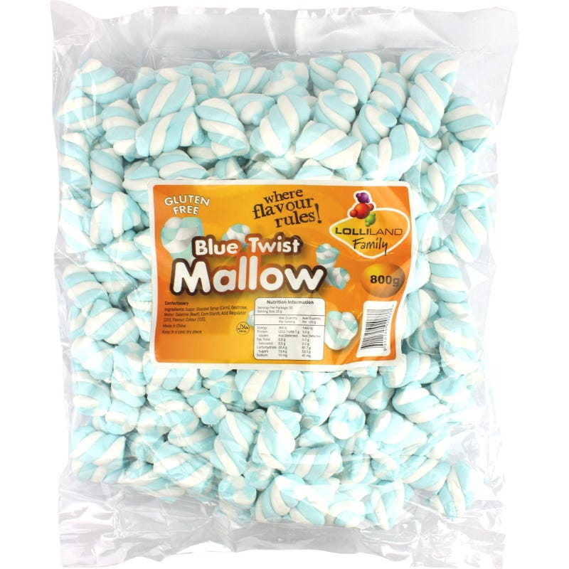 Blue Twist Mallow (800g Bag)