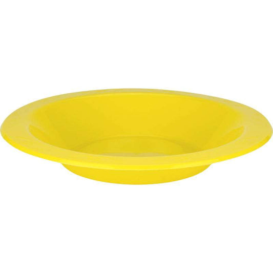 Yellow 18cm Plastic Reusable Bowls (Pack of 25)