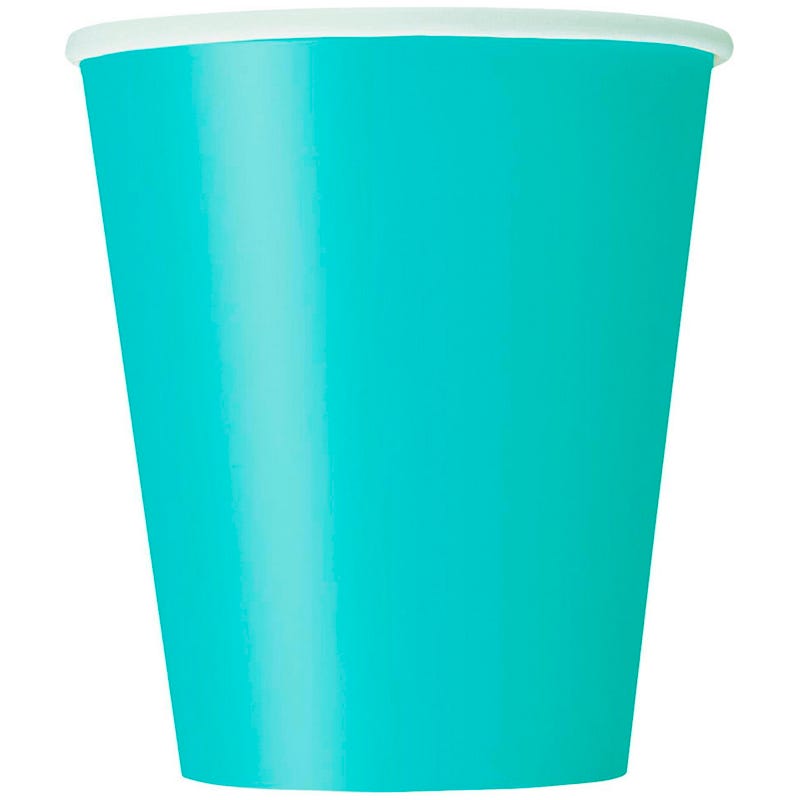 Teal Paper Cups (Pack of 8)