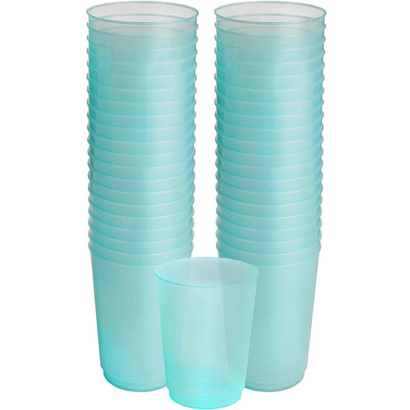 Mint Green Plastic Cups (Pack of 72)