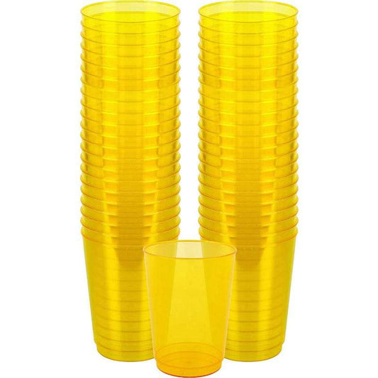 Yellow Plastic Cups (Pack of 72)
