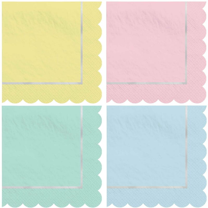 Pretty Pastels Large Paper Napkins / Serviettes (Pack of 16)