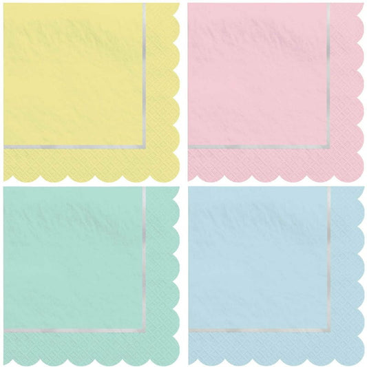 Pretty Pastels Large Paper Napkins / Serviettes (Pack of 16)