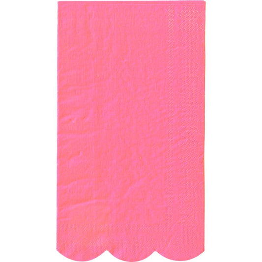 Neon Pink Large Napkins / Serviettes (Pack of 15)