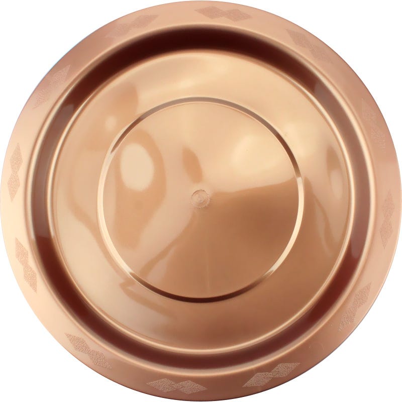 Rose Gold Large Round Plastic Plates (Pack of 25)