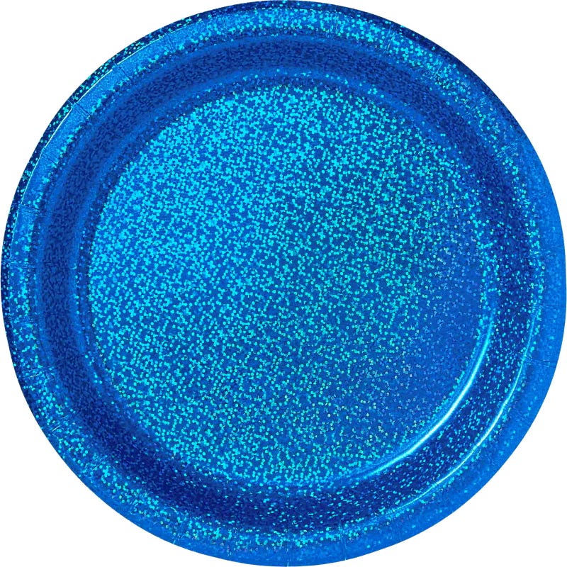 Prismatic 22cm Royal Blue Paper Plates (Pack of 8)