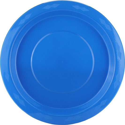 Royal Blue 23cm Plastic Reusable Plates (Pack of 25)