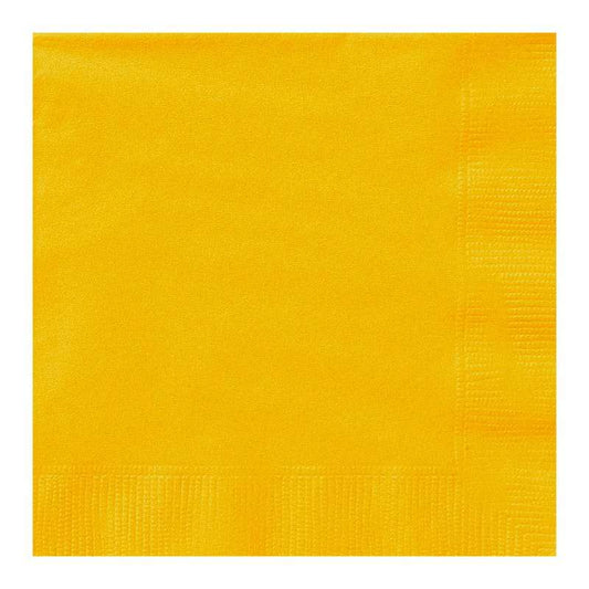 Yellow Small Napkins (Pack of 50)