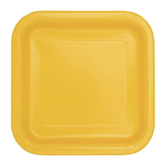 Yellow Small Paper Plates (Pack of 16)