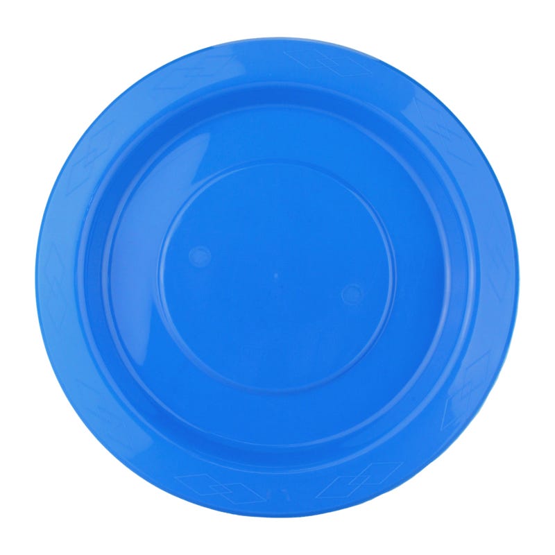 Royal Blue 18cm Plastic Reusable Plates (Pack of 25)