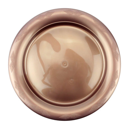 Rose Gold Small Round Plastic Plates (Pack of 25)