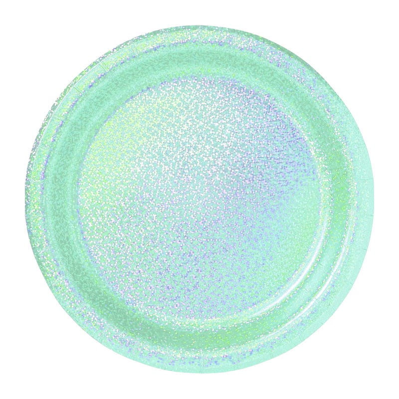 Prismatic 17cm Pastel Turquoise Paper Plates (Pack of 8)