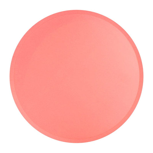 Neon Coral Small Paper Plates (Pack of 12)