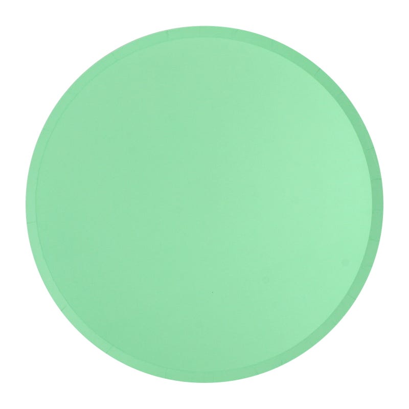 Neon Mint Small Paper Plates (Pack of 12)