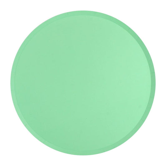 Neon Mint Small Paper Plates (Pack of 12)