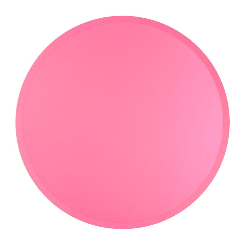 Neon Pink Small Paper Plates (Pack of 12)