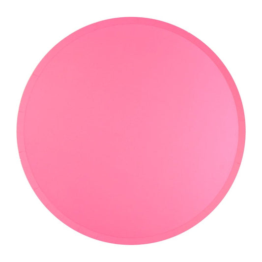 Neon Pink Small Paper Plates (Pack of 12)