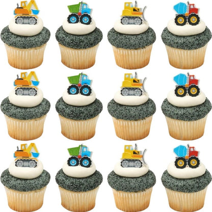 Construction Cupcake Rings (Pack of 12)