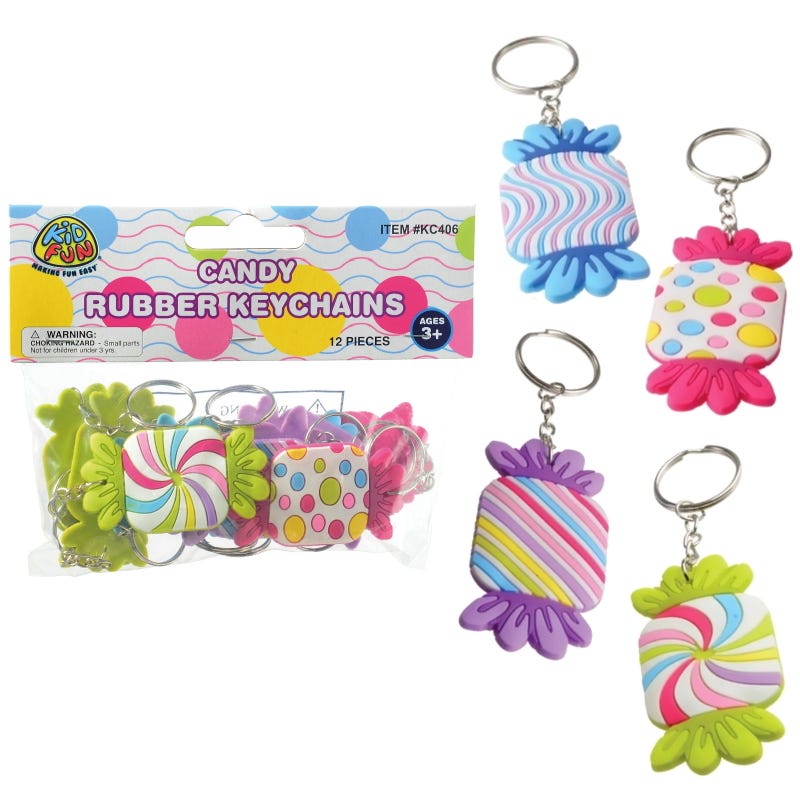 Candy Keyrings (Pack of 12)