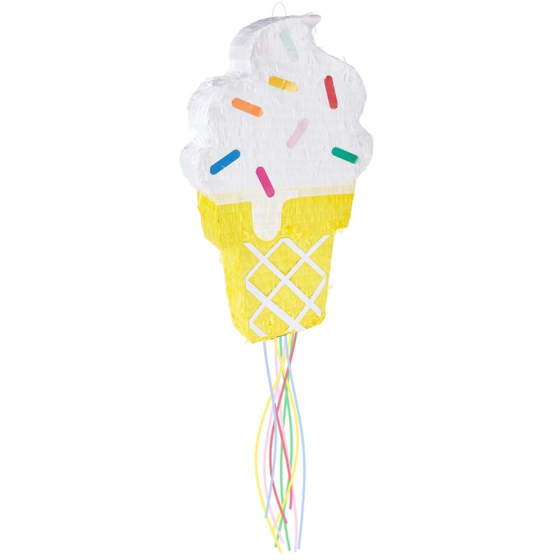 Ice Cream Cone Pull String Pinata