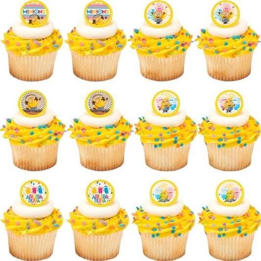 Minions Cupcake Rings (Pack of 12)