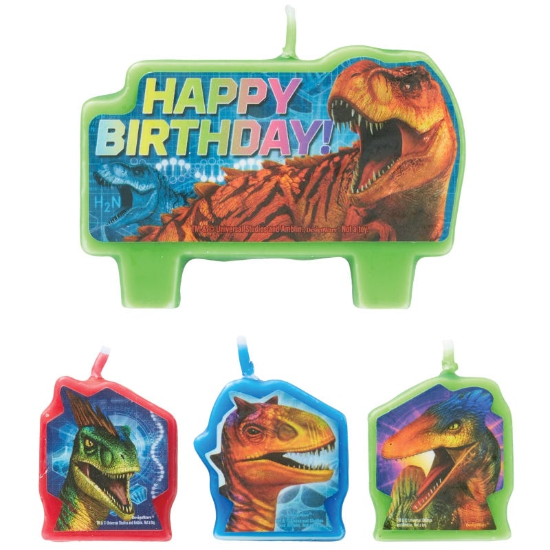 Jurassic World Candles (Set of 4)