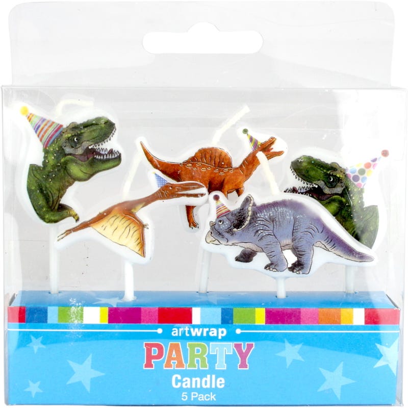 Dinosaur Fun Mini Candles (Set of 5)