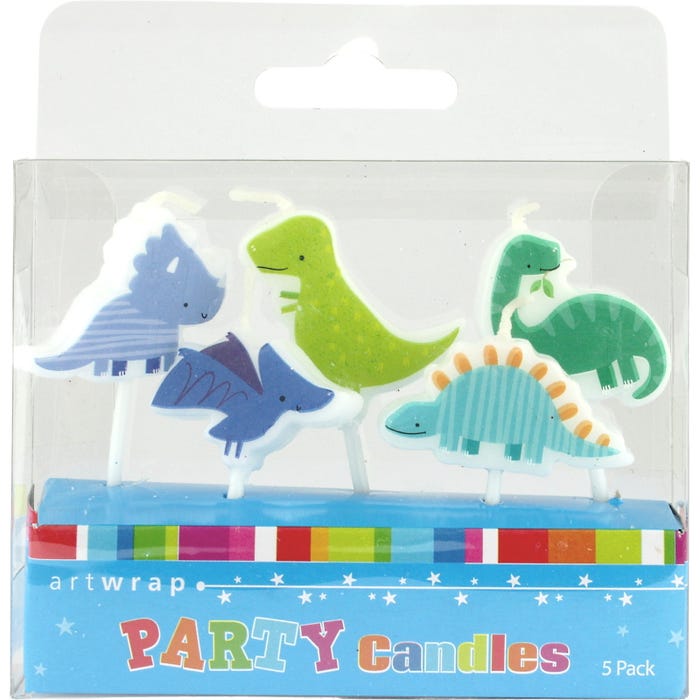 Dinosaur Fun Candles (Set of 5)