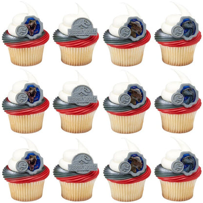 Jurassic World Cupcake Rings (Pack of 12)