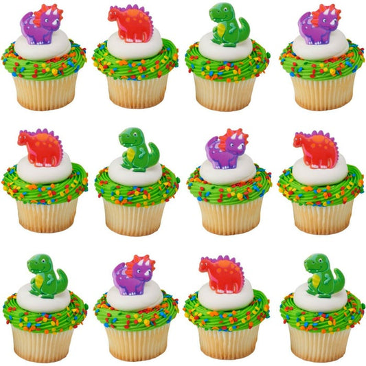 Dino Pals Cupcake Rings (Pack Of 12)