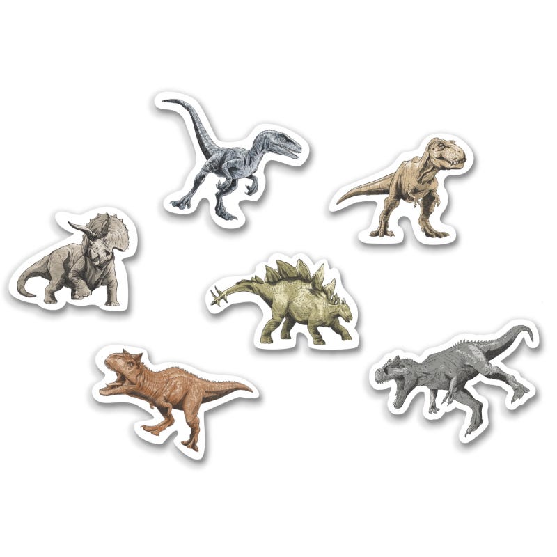 Jurassic Into the Wild Erasers (Pack of 6)