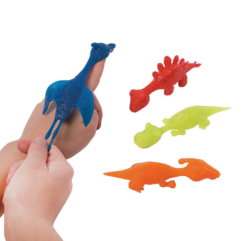 Stretchy Dinosaur Flingers Toys (Pack of 12)