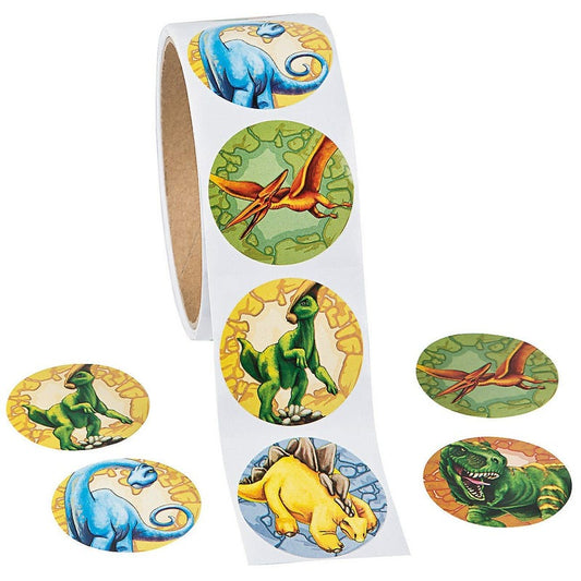 Dinosaur Stickers (Roll of 100)