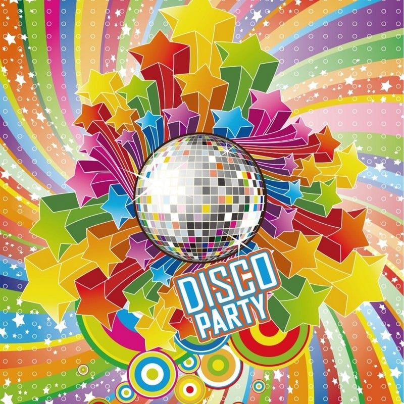 Disco Party Large Fabric Wall Backdrop