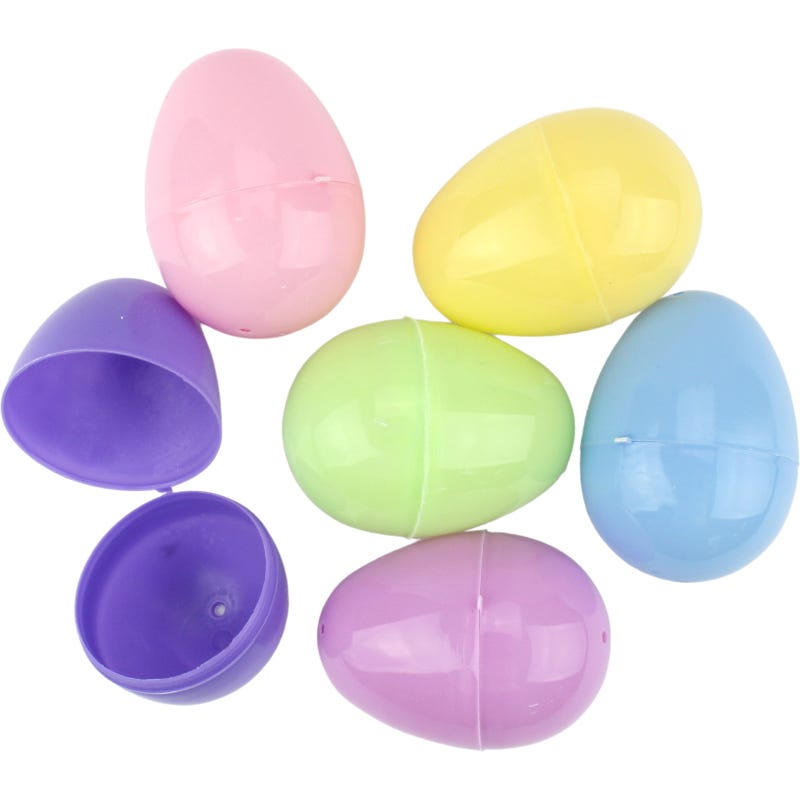 Pastel Fillable Plastic Easter Eggs 5.8cm (Pack of 12)