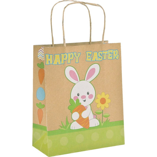 Happy Easter Kraft Gift Bags (Pack of 12)