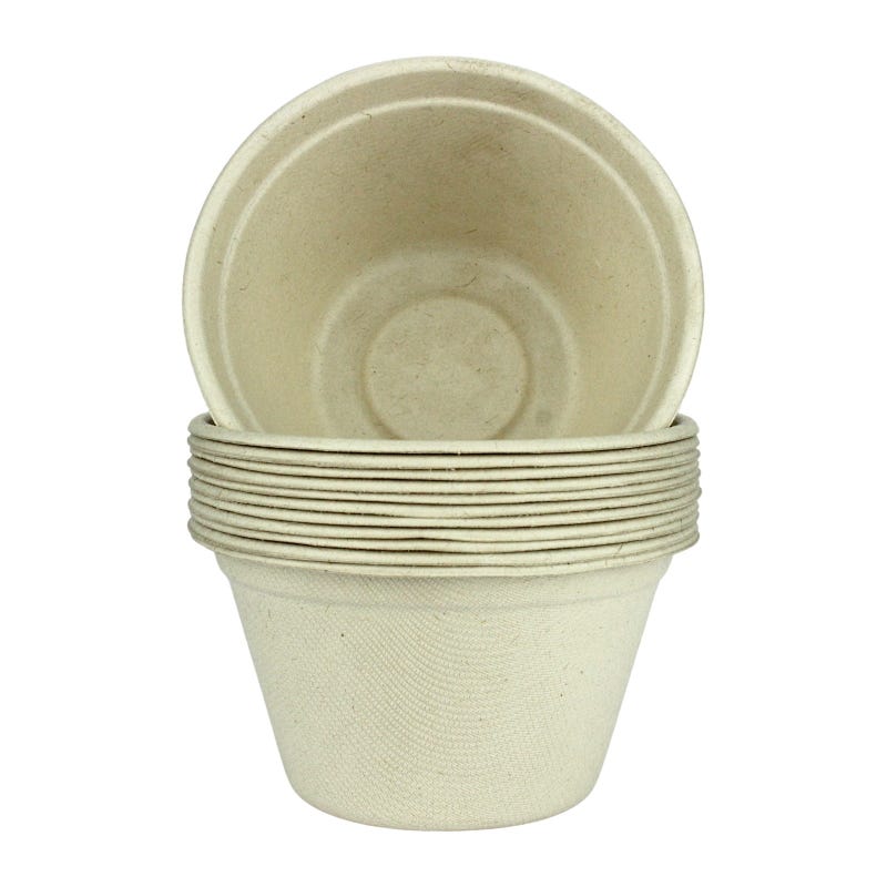 Biodegradable Natural Sugarcane Bowls 11.6cm (Pack of 12)