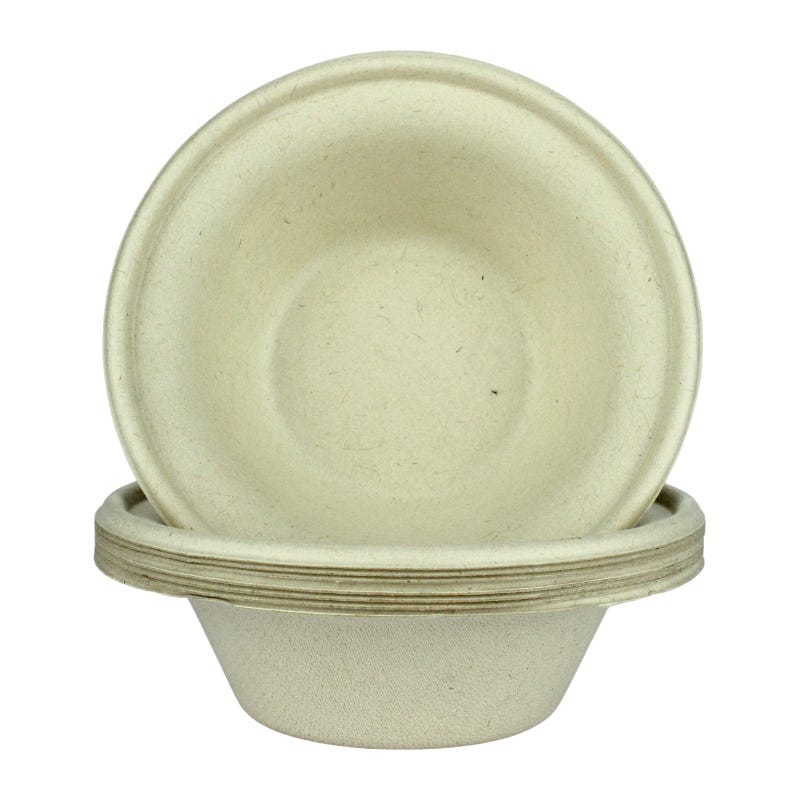 Biodegradable Natural Sugarcane Bowls 15cm (Pack of 8)