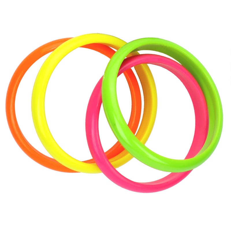 80's Neon Bangles (Pack of 4)